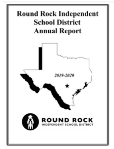 Cover of report: Round Rock ISD School District Annual Report. Issued on January 2021