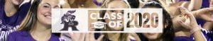 Cedar Ridge HS "Class of 2020" logo with collage of students in the background