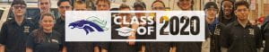 McNeil HS "Class of 2020" logo with collage of students in the background